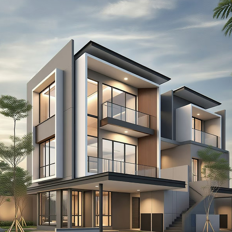 Mur-rideau en aluminium construit en bâtons
