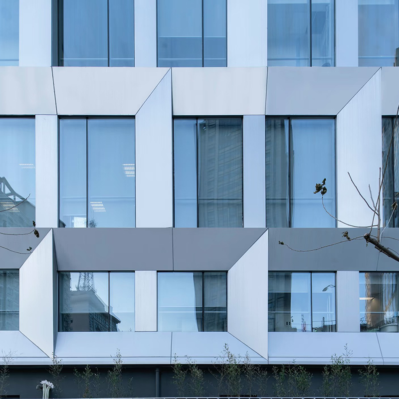 Mur-rideau à panneau en aluminium simple