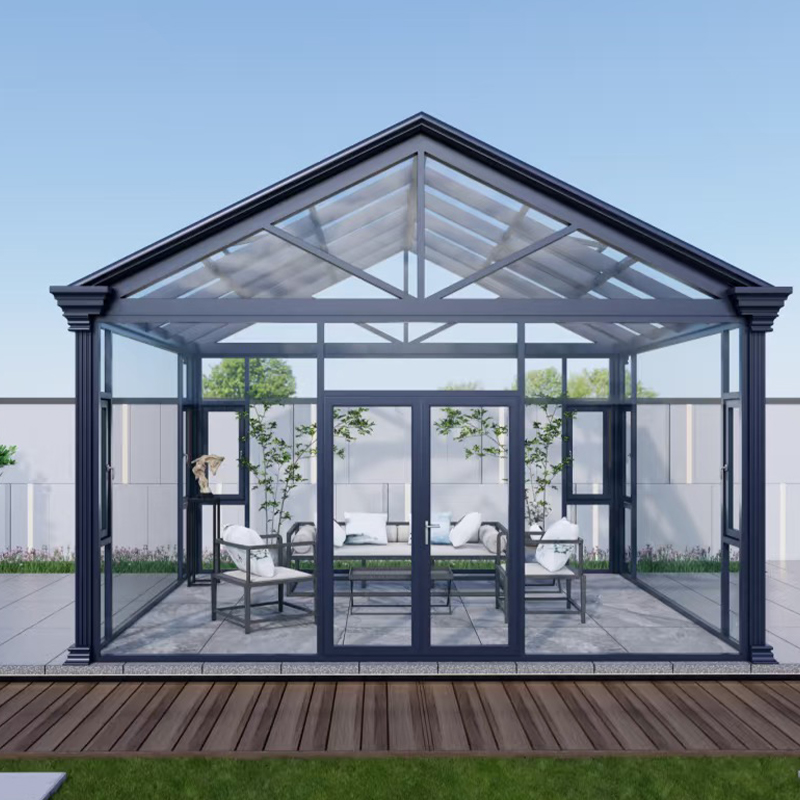 Solarium à cadre en A (conception à drainage rapide)